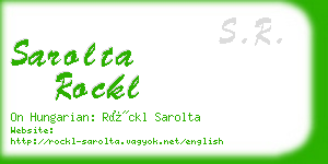 sarolta rockl business card